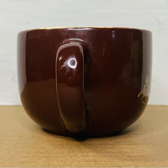 Street Cafe Scene Coffee Cup Mug Chocolate Colored Soup Mug VGT - Picture 2 of 6